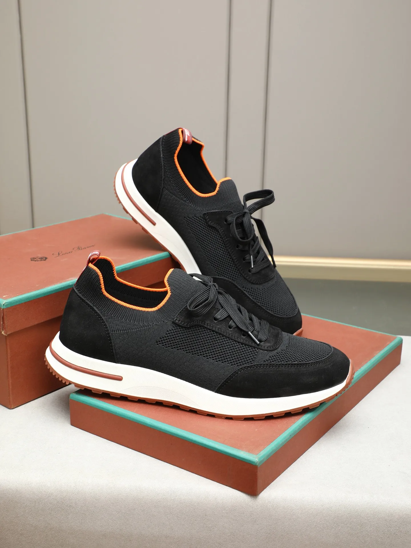 Men's shoes 💰420 LP new product on sale Loro Piana knitted sneakers | Made of Wish wool blended fabric | The upper is made of unique knitted fabrics
